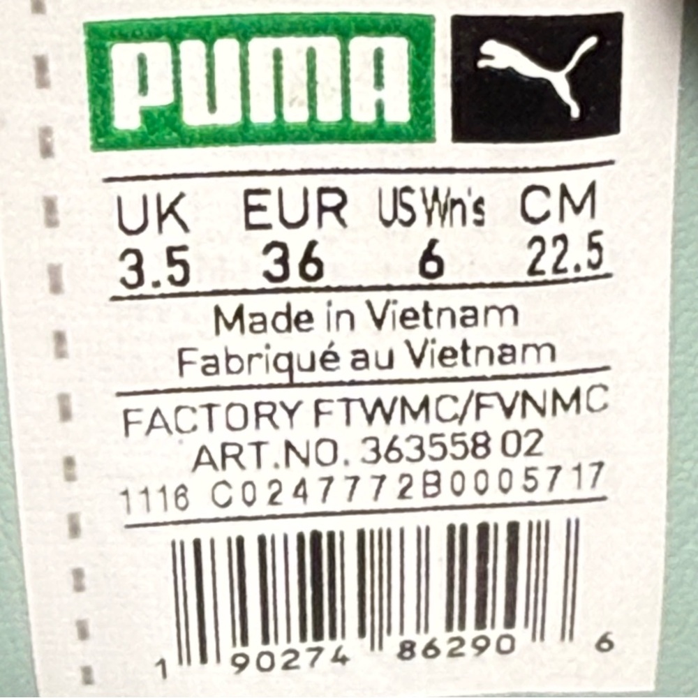 Puma Basket Mint Green Patent Leather Platform Sneakers - Picture 8 of 9